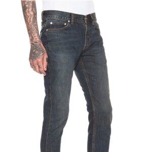 NWT BLK DNM NYC Jeans 25 in Hunts Blue Men's 31x32 Skinny Leg Dark Wash Denim